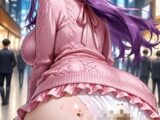 うんちお漏らしイラス【紫の子ver2】