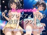 【トップレスアイドルのコンサートでの放尿イラスト】